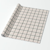 HERITAGE | Neutral Tartan Holiday Cadeaupapier (Uitgerold)