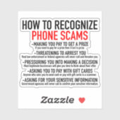 Herken telefoon oplichting - Scam Prevention List Sticker (Vel)