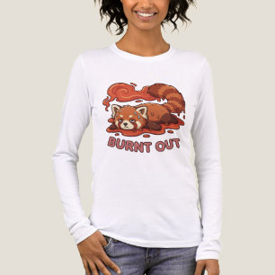Herkenbare "Opgebrand" Rode Panda – Cute Gesmolten Tri-Blend Shirt