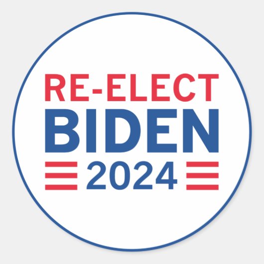 Herkozen Biden 2024 Ronde Sticker (Voorkant)