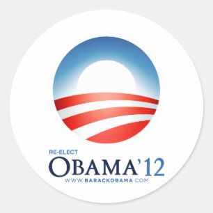 Herkozen Obama 2012 Ronde Sticker