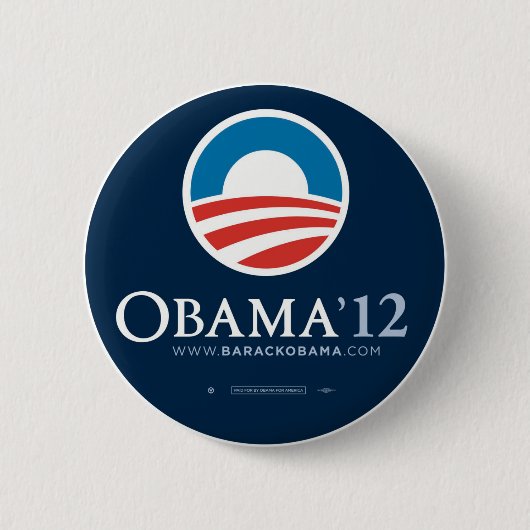 Herkozen President Barack Obama 2012 Ronde Button 5,7 Cm (Voorkant)