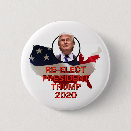 Herkozen President Trump 2020-Button Ronde Button 5,7 Cm (Voorkant)