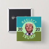 Herkozen Trump Vierkante Button 5,1 Cm (Voorkant /achterkant)