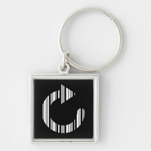 HERLAAD PICTOGRAM BAR CODE Computer Barcode Patroo Sleutelhanger (Voorkant)