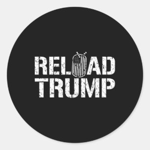 Herlaad Trump Veteraan Voor Trump Ronde Sticker