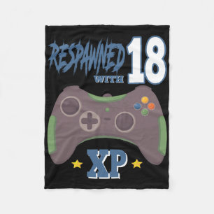 Herleefde Met 18 Xp Videospeler 18e Verjaardag Gif Fleece Deken