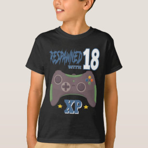 Herleefde Met 18 Xp Videospeler 18e Verjaardag Gif T-shirt