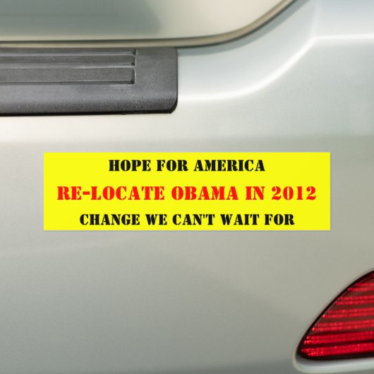 HERLOCATIE OBAMA 2012 BUMPERSTICKER (Op auto)