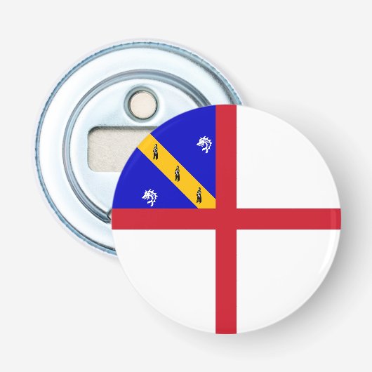 Herm-vlag Button Flesopener (Voorkant)