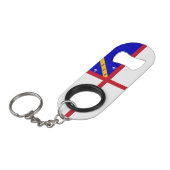 Herm-vlag Mini Flessenopener (Voorkant Gekanteld)