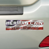 herman cain for president 2012 bumper sticker (Op auto)