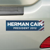 Herman Cain President 2012 Bumpersticker (Op auto)