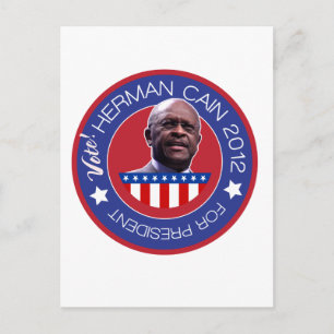 Herman Cain voor het Amerikaanse President 2012 Briefkaart