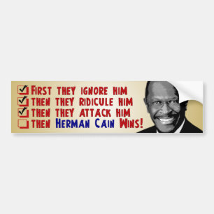Herman Cain voor President 2012 Bumpersticker