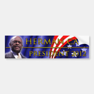 Herman Cain voor President 2012 Bumpersticker