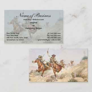 Herman W Hansen Apache Indianen te paard Visitekaartje