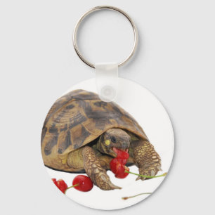 Hermann Tortoise en aardbeien Sleutelhanger