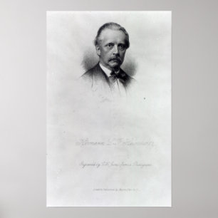 Hermann von Helmholtz, gegraveerd door C.H Jeens Poster