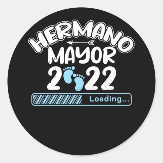 Hermano Mayor 2022 Loading Ronde Sticker (Voorkant)