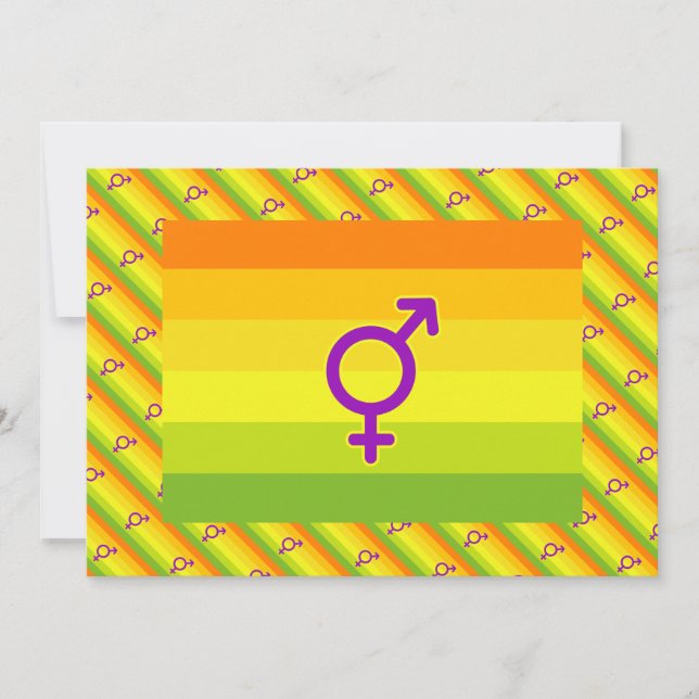 HERMAPHRODITE PRIDE VLAG (Voorkant)