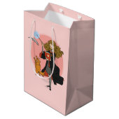 Hermelien en Crookshanks Wingardium Leviosa Medium Cadeauzakje (Achterkant Gekanteld)