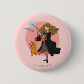 Hermelien en Crookshanks Wingardium Leviosa Ronde Button 5,7 Cm (Voorkant)