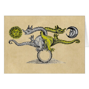 Hermes Bird Dragons Wenskaart