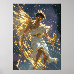 Hermes, Boodschapper van de Goden - Goddelijke Sne Poster