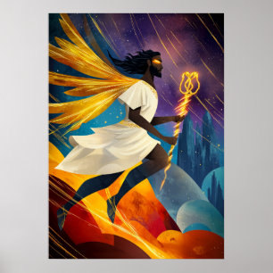 Hermes - Cubistische Minimalistische Legende - Boo Poster