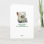 Hermes de Maltese kerst Kaart (Achterkant)