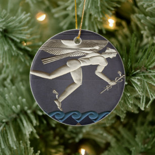 Hermes - Herald van de Griekse goden in NYC Keramisch Ornament