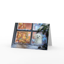 Hermes het Maltese kerst Wenskaart