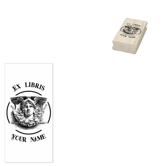 Hermes oude god antiek ex libris 	rubberstempel (Gestempeld)