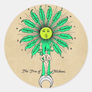 Hermes Tree of Alchemy Ronde Sticker