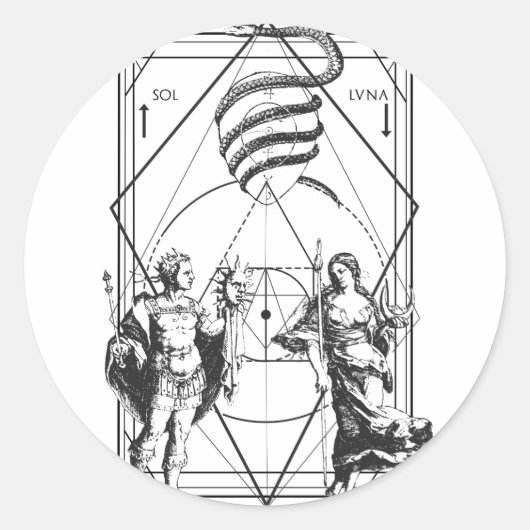 Hermetica Moderna - Cronvs Ronde Sticker (Voorkant)