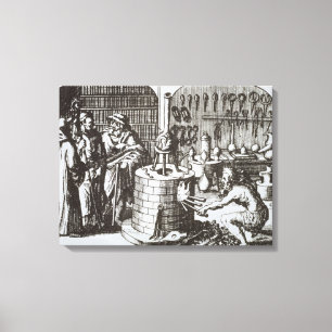Hermetische filosofen en alchemicus uit 'Muse' Canvas Afdruk