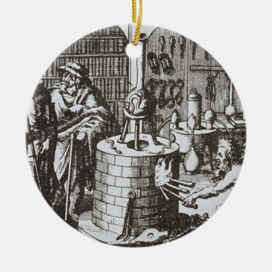 Hermetische filosofen en alchemicus uit 'Muse' Keramisch Ornament (Voorkant)