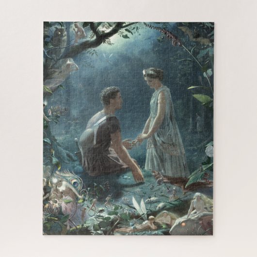 Hermia Lysander & feeën Midsummer Night Dream Legpuzzel (Verticaal)