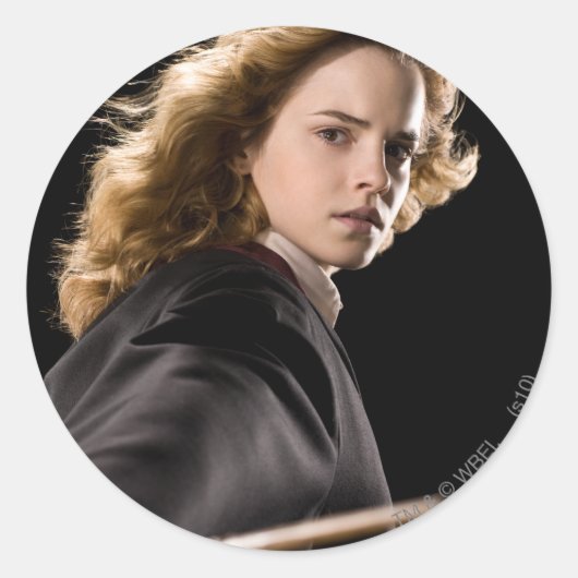 Hermione Granger Ready for Action Ronde Sticker (Voorkant)
