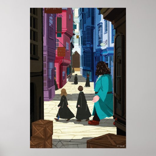 Hermione, HARRY POTTER™ & Hagrid in Diagon Alley Poster (Voorkant)