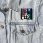 Hermione, HARRY POTTER™ & Hagrid in Diagon Alley Vierkante Button 5,1 Cm (In situ)