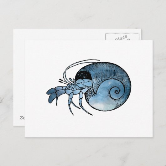 Hermit Crab Briefkaart (Voorkant / Achterkant)