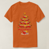 Hermit Crab Christmas Tree Lights Funny Hermit Cra T-shirt (Design voorkant)