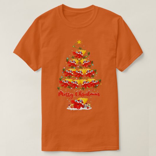 Hermit Crab Christmas Tree Lights Funny Hermit Cra T-shirt (Design voorkant)