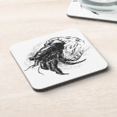 Hermit Crab in Black Onderzetter (Linkerzijde)