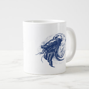 Hermit Crab in Dark Blue Extra Grote Beker