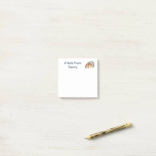 Hermit Crab Post-it® Notes (Op bureau)