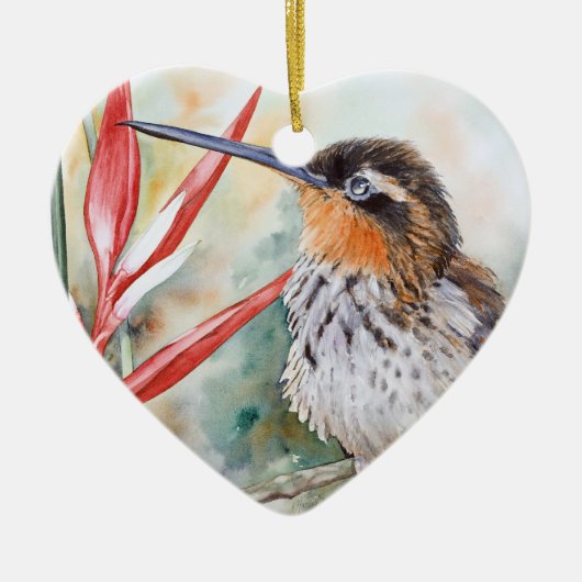 Hermit Hummingbird Keramisch Ornament (Voorkant)