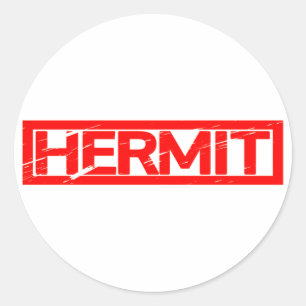 Hermit Stamp Ronde Sticker